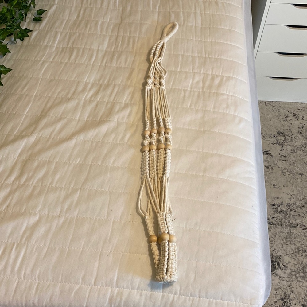 Macrame hanging plant holder (plant not included)